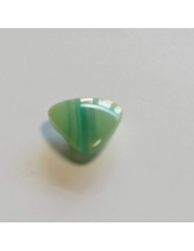 Bouton polyester à pied, 17mm, triangle avec des rayures vertes