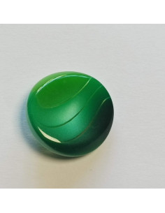 Bouton polyester à pied , 23mm, rond, nuance verte