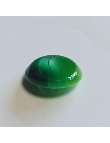 Bouton polyester à pied , 23mm, rond, nuance verte