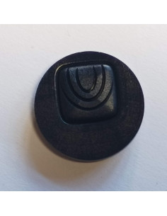 Bouton à pied, 28mm, rond avec un carré fantaisie, bleu marine