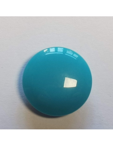 Bouton à pied, 18mm, rond,  bleu azur