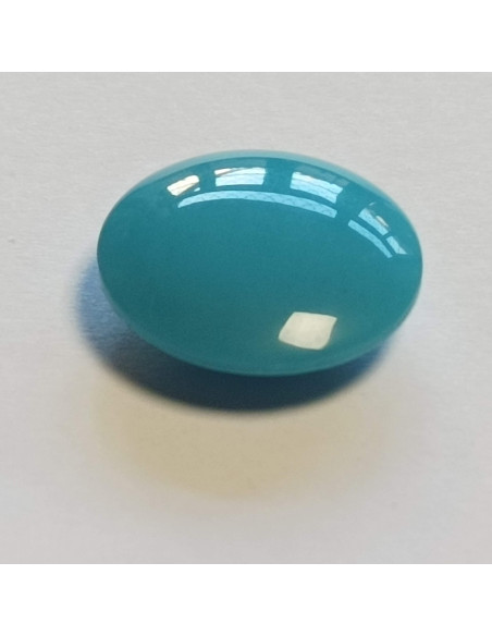 Bouton à pied, 18mm, rond,  bleu azur