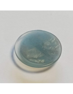 Bouton polyester à pied ,23mm, rond, bleu, gris/bleu 2