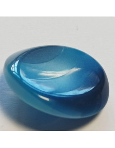 Bouton polyester à pied,  23mm, rond, nuances de bleu 2