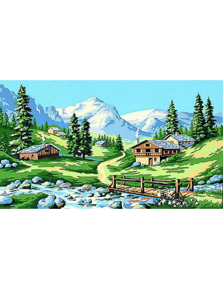 Canevas : 45x55 cm, Le torrent