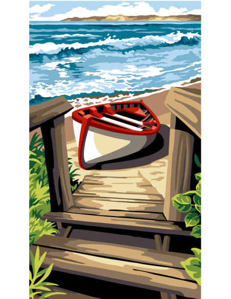 Canevas : 45x55 cm, N22 - les marches en bois