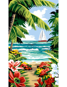 Canevas : 45x55 cm, N24 - allée sur mer