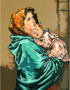 Canevas : 50x65 cm, Madonnina
