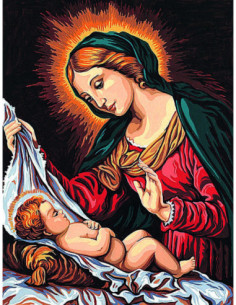 Canevas : 50x65 cm, Vierge