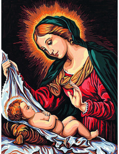 Canevas : 50x65 cm, Vierge