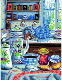 Canevas : 50x65 cm, Cuisine ancienne