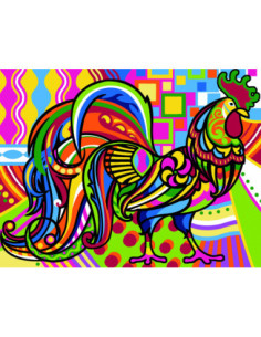 Canevas : 50x65 cm, Coq