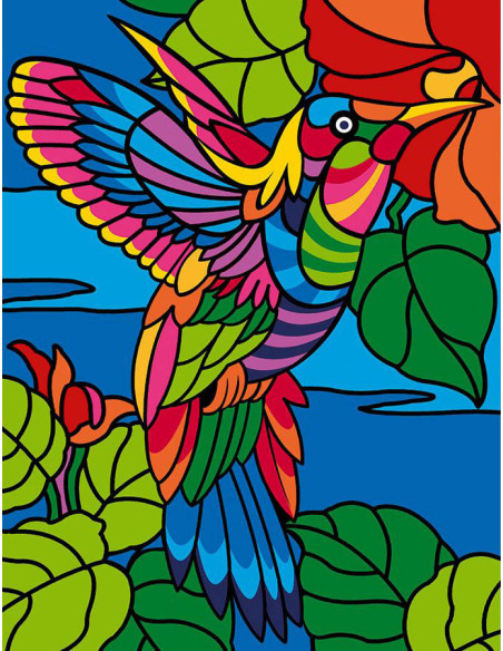 Canevas : 50x65 cm, N17 - colibri
