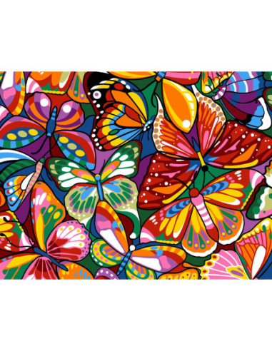 Canevas : 50x65 cm, N18 - butterfly color -