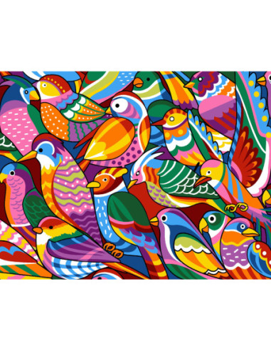 Canevas : 50x65 cm, N18 - color bird -