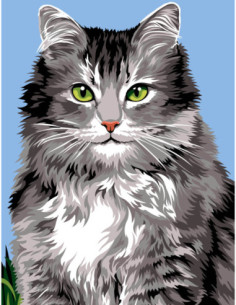 Canevas : 50x65 cm, N18 - angora -