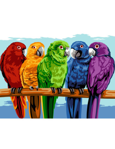 Canevas : 50x65 cm, N19 - degrade de plume -