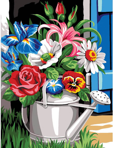 Canevas : 50x65 cm, N21 -  l'arrosoir