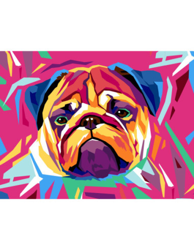 Canevas : 50x65 cm, N23 - pop dog