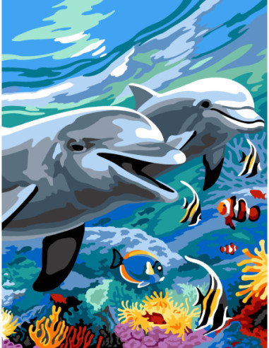 Canevas : 50x65 cm, N22 - jeux de fond