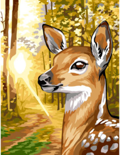 Canevas : 50x65 cm, N23 - a l'orée du bois