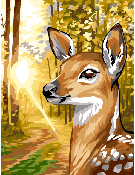 Canevas : 50x65 cm, N23 - a l'orée du bois