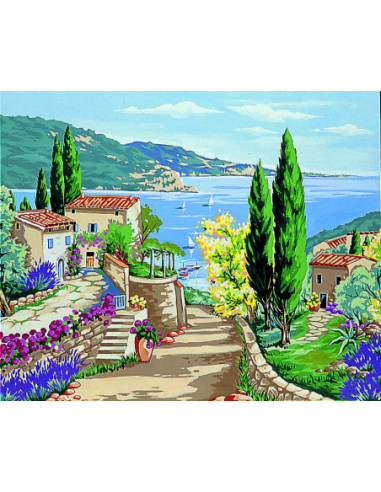 Canevas : 60x70 cm, Méditerranée