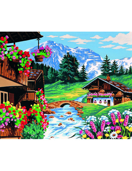 Canevas : 60x70 cm, Au fil du torrent