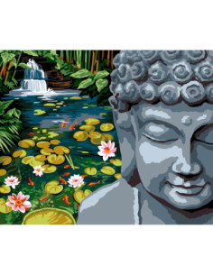 Canevas : 60x70 cm, N21 - le bassin de bouddha
