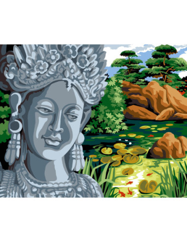 Canevas : 60x70 cm, N21 - le jardin de la déesse