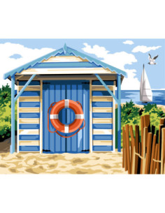 Canevas : 60x70 cm, N22 - la cabine