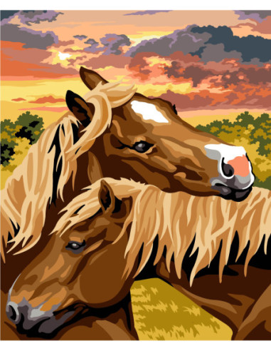 Canevas : 60x70 cm, N23 - la rencontre