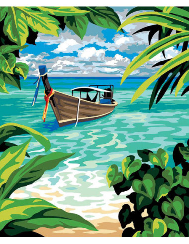 Canevas : 60x70 cm, N23 - escale verte