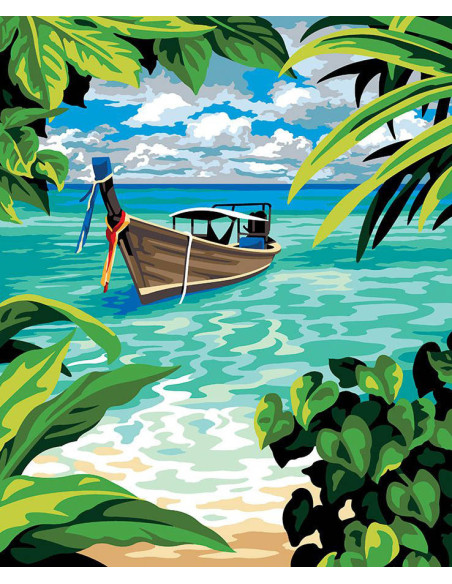 Canevas : 60x70 cm, N23 - escale verte