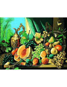 Canevas : 65x80 cm, Compo.d/fruits c.p.a