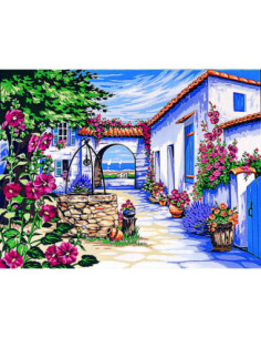 Canevas : 60x80 cm, Le vieux puits -