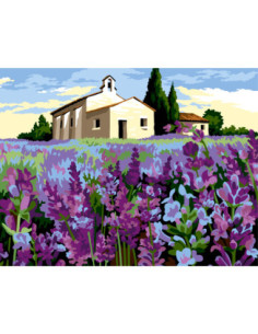 Canevas : 60x80 cm, N20 - dans les lavandes