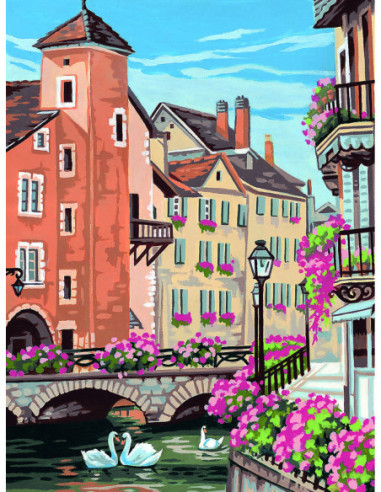 Canevas : 40x50 cm, Au fil de l'eau