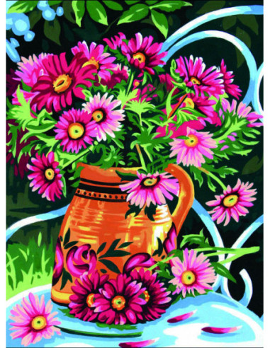 Canevas : 40x50 cm, Bouquet d'été -