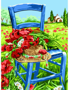 Canevas : 40x50 cm, Les coquelicots -