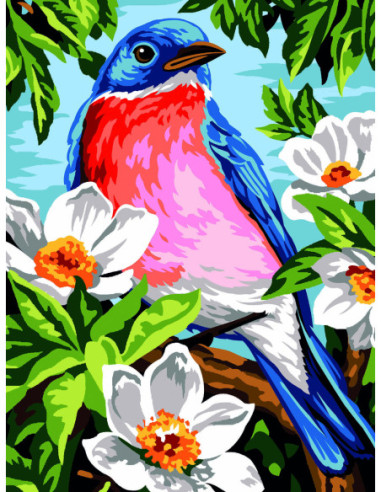 Canevas : 40x50 cm, Plume de printemps