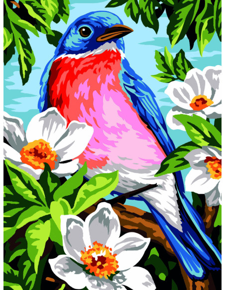 Canevas : 40x50 cm, Plume de printemps