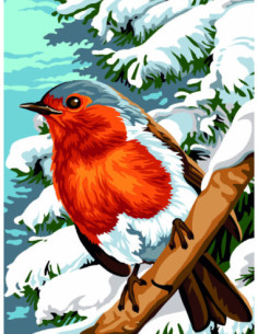 Canevas : 40x50 cm, Plume d'hiver