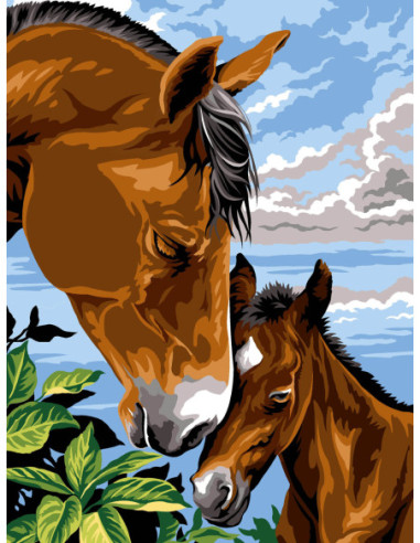 Canevas : 40x50 cm, N18 - dorloter