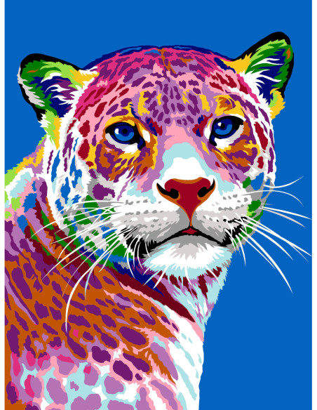 Canevas : 40x50 cm, N18 - les motifs du jaguar