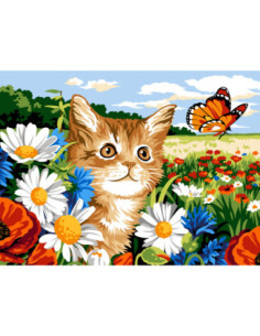 Canevas : 40x50 cm, N18 - jeux d'été