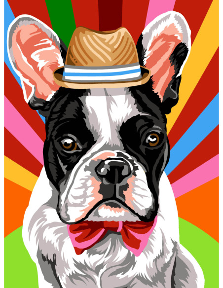 Canevas : 40x50 cm, N19 - canotier