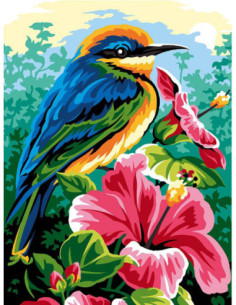 Canevas : 40x50 cm, N19 - bleu rose