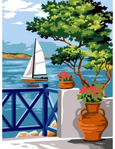 Canevas : 40x50 cm, N23 - la voile blanche