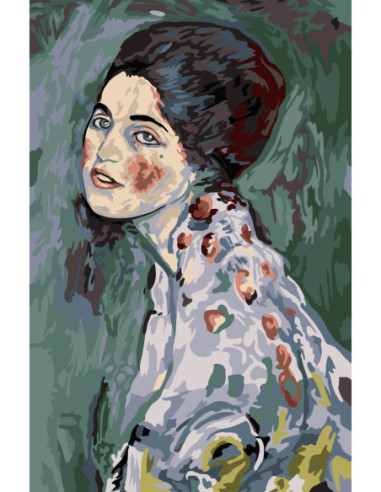 Canevas : 75x110 cm, N23 - portrait d'une dame